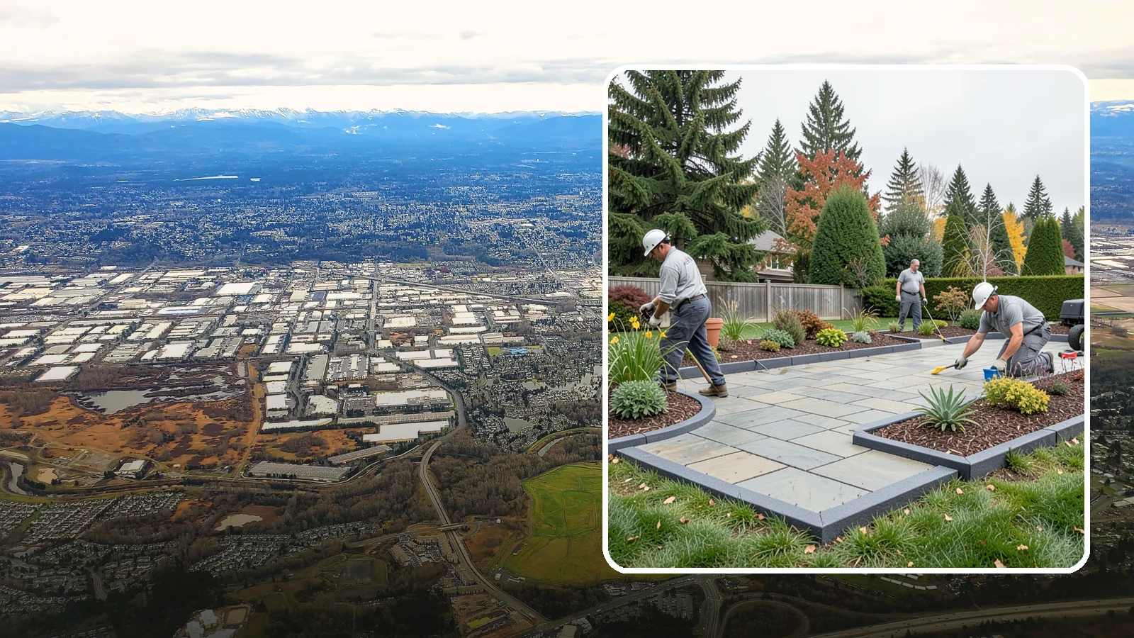 Landscape Edging Installation in Kent, King County, WA - Clean, durable edging installed to define beds, contain mulch and rock, and keep grass out.