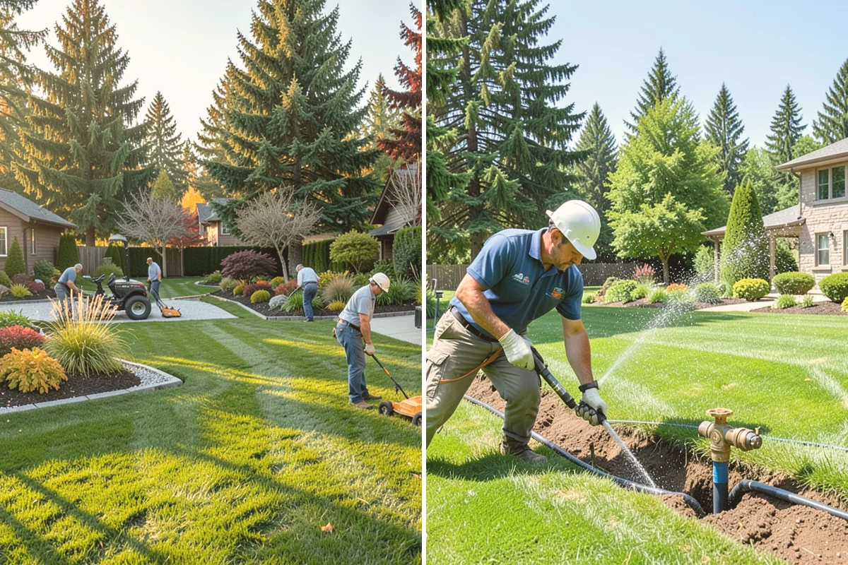 Landscape Edging Installation in Kirkland, King County, WA - Lay out the edge lines along beds