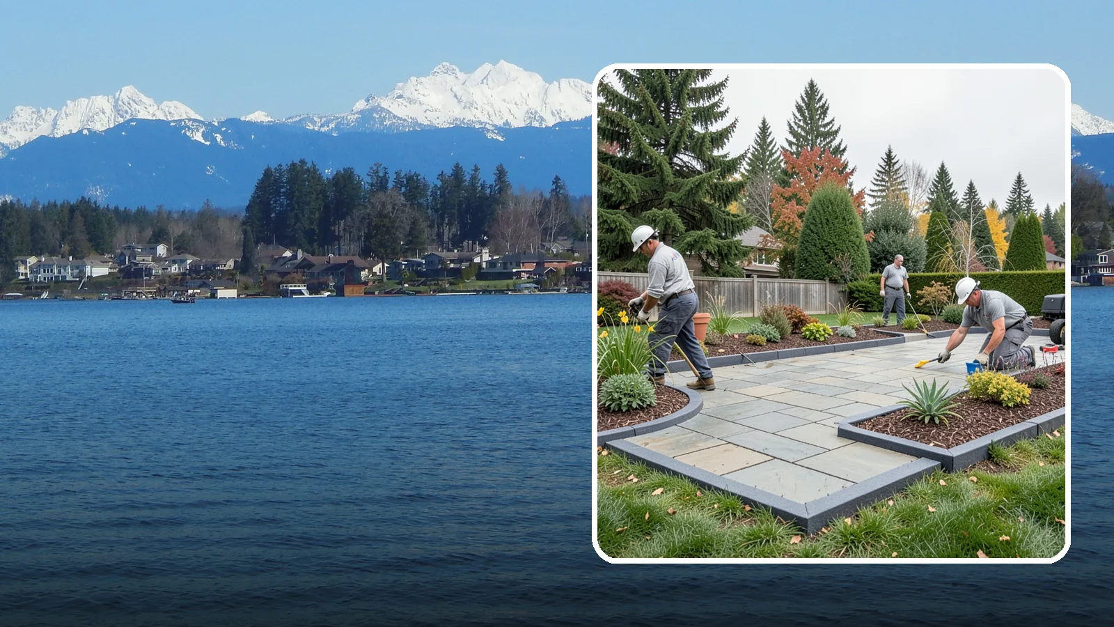 Landscape Edging Installation in Lake Stevens, Snohomish County, WA - Clean, durable edging installed to define beds, contain mulch and rock, and keep grass out.