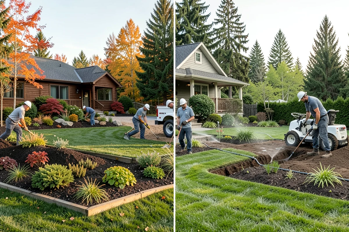 Landscape Edging Installation in Lakewood, Pierce County, WA - Lay out the edge lines along beds