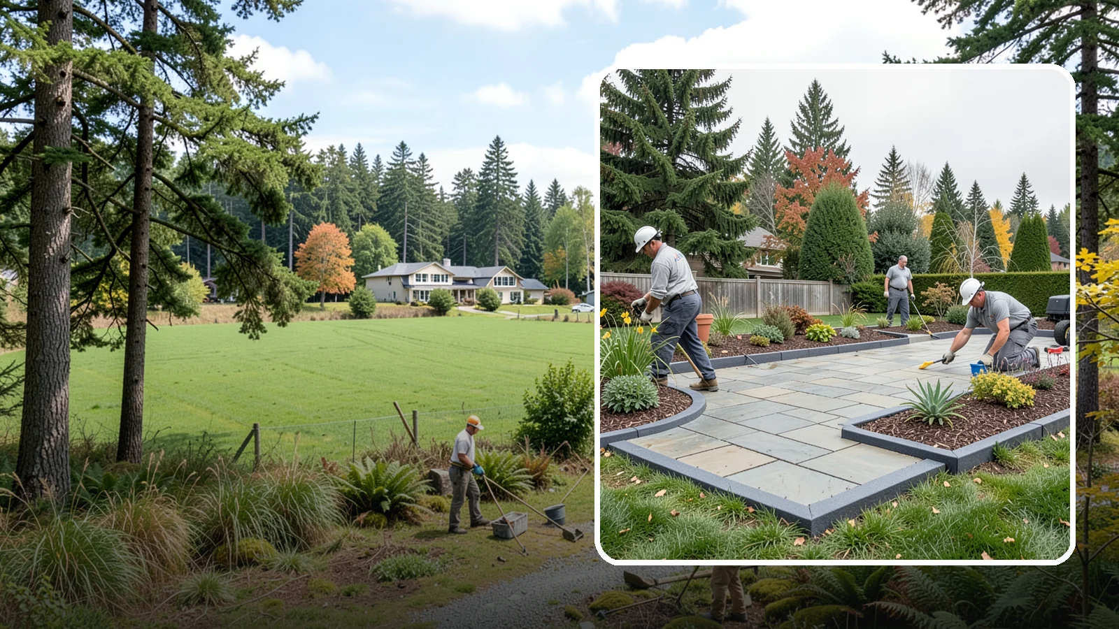 Landscape Edging Installation in Lyman, Skagit County, WA - Clean, durable edging installed to define beds, contain mulch and rock, and keep grass out.