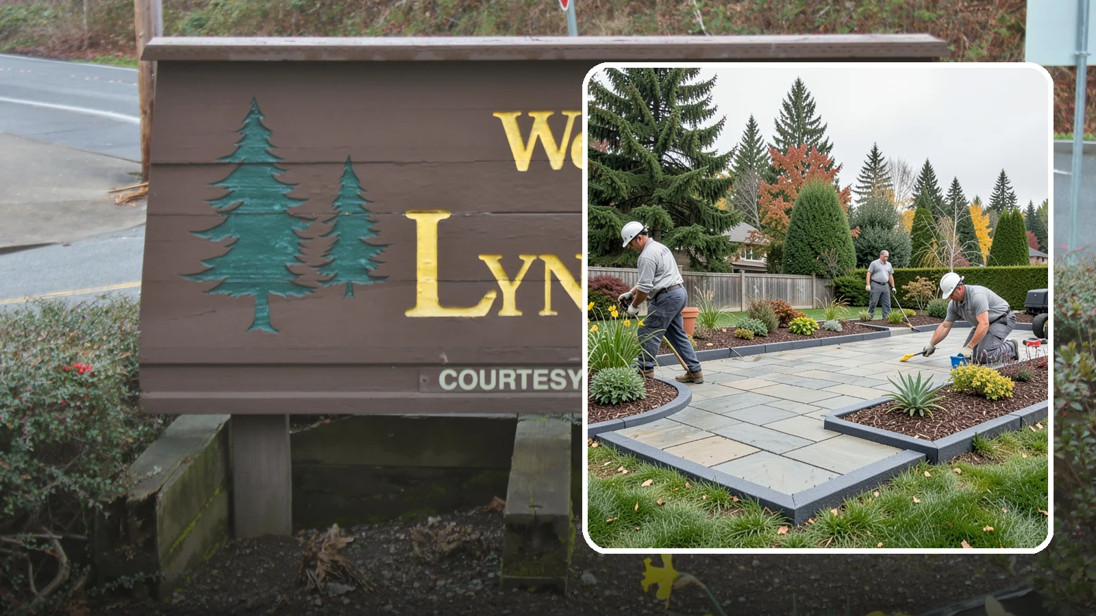 Landscape Edging Installation in Lynnwood, Snohomish County, WA - Clean, durable edging installed to define beds, contain mulch and rock, and keep grass out.
