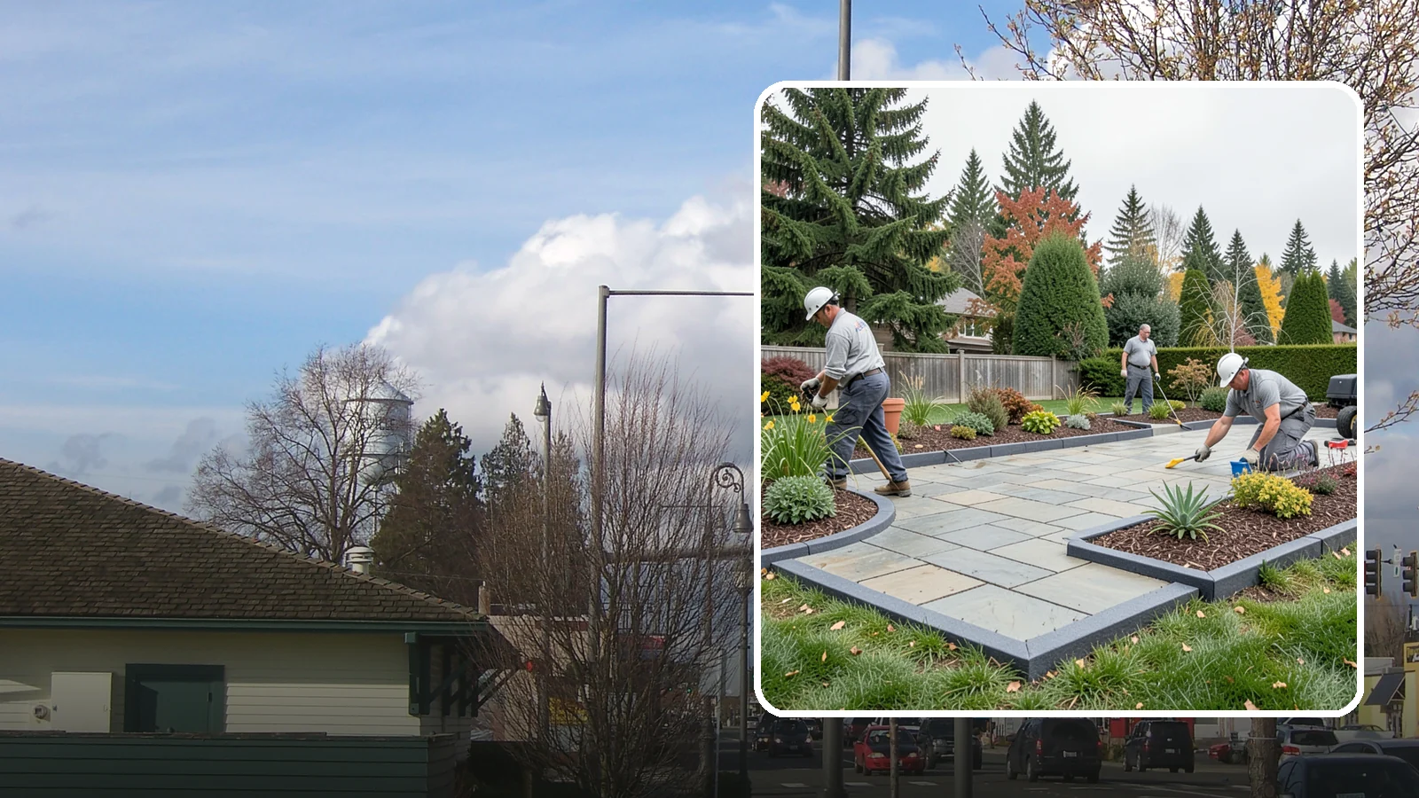 Landscape Edging Installation in Marysville, Snohomish County, WA - Clean, durable edging installed to define beds, contain mulch and rock, and keep grass out.
