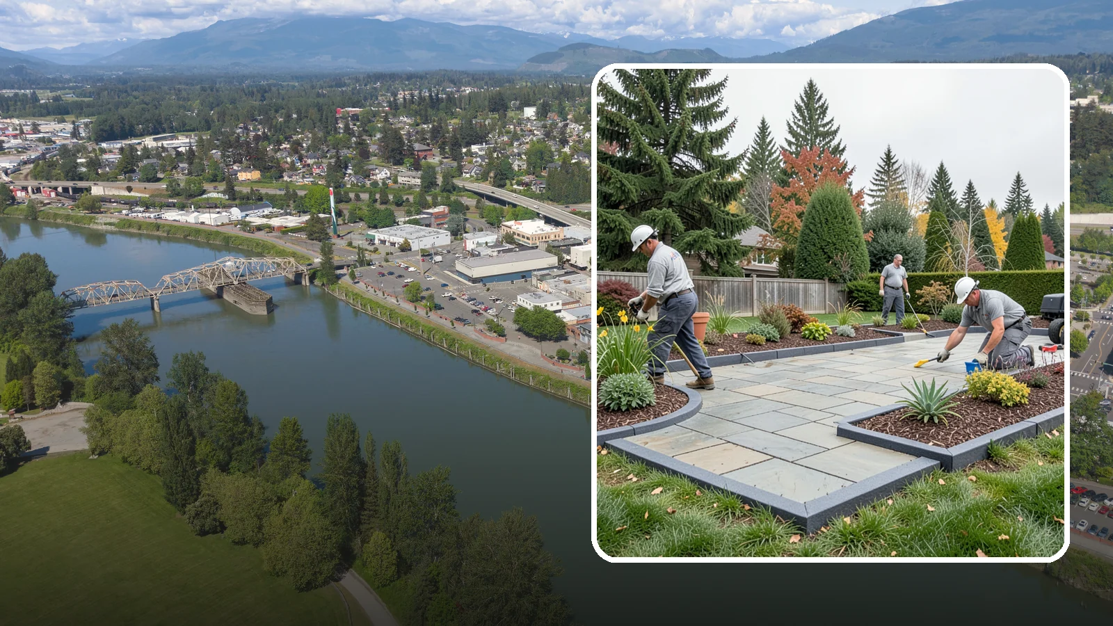 Landscape Edging Installation in Mount Vernon, Skagit County, WA - Clean, durable edging installed to define beds, contain mulch and rock, and keep grass out.