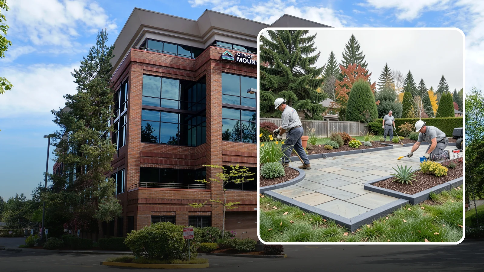 Landscape Edging Installation in Mountlake Terrace, Snohomish County, WA - Clean, durable edging installed to define beds, contain mulch and rock, and keep grass out.
