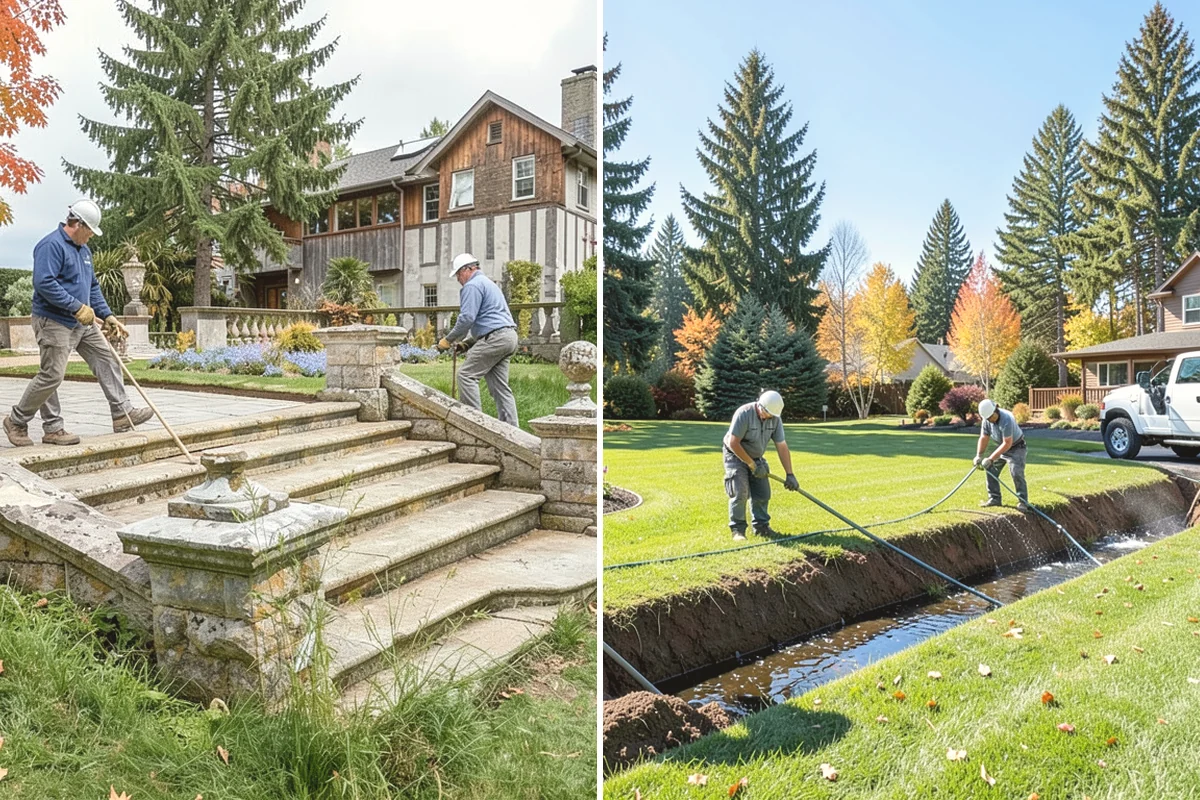 Landscape Edging Installation in Mountlake Terrace, Snohomish County, WA - Lay out the edge lines along beds