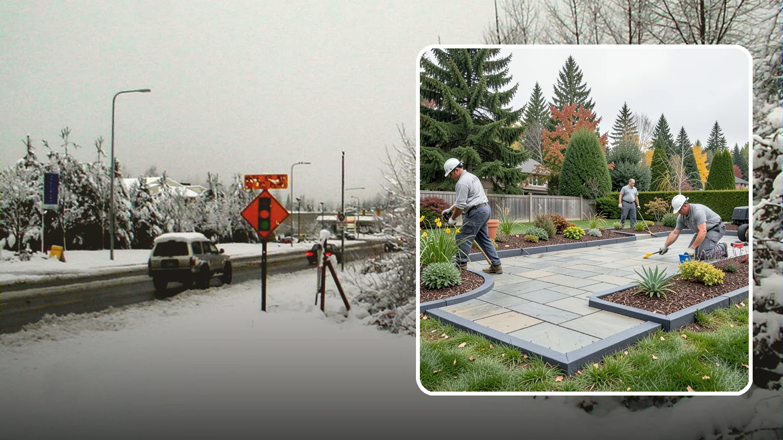 Landscape Edging Installation in Newcastle, King County, WA - Clean, durable edging installed to define beds, contain mulch and rock, and keep grass out.