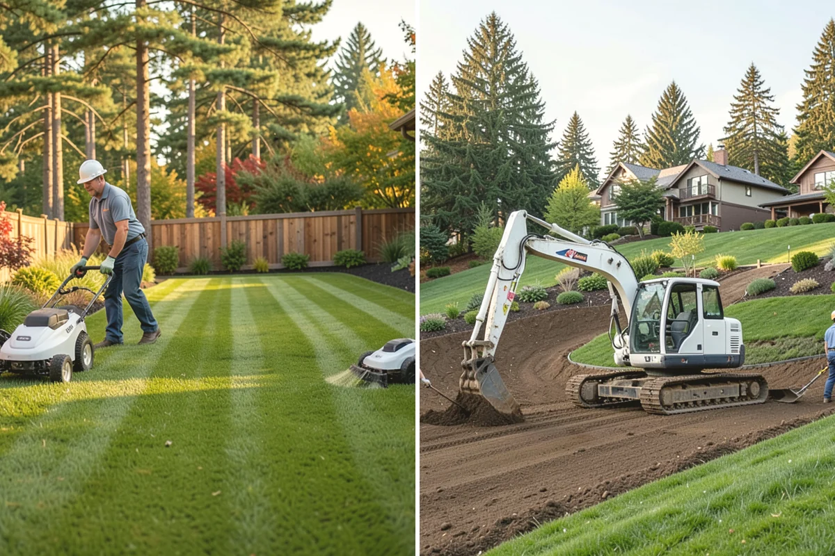Landscape Edging Installation in Oak Harbor, Island County, WA - Lay out the edge lines along beds