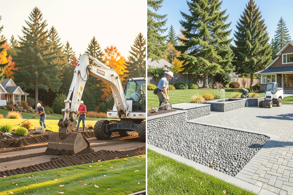 Landscape Edging Installation in Orting, Pierce County, WA - Lay out the edge lines along beds