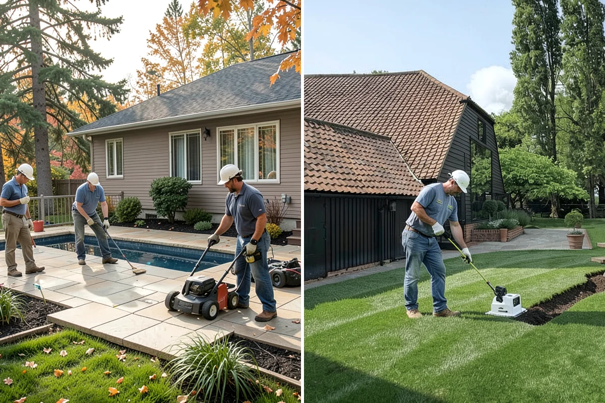 Landscape Edging Installation in Pacific, King County, WA - Lay out the edge lines along beds