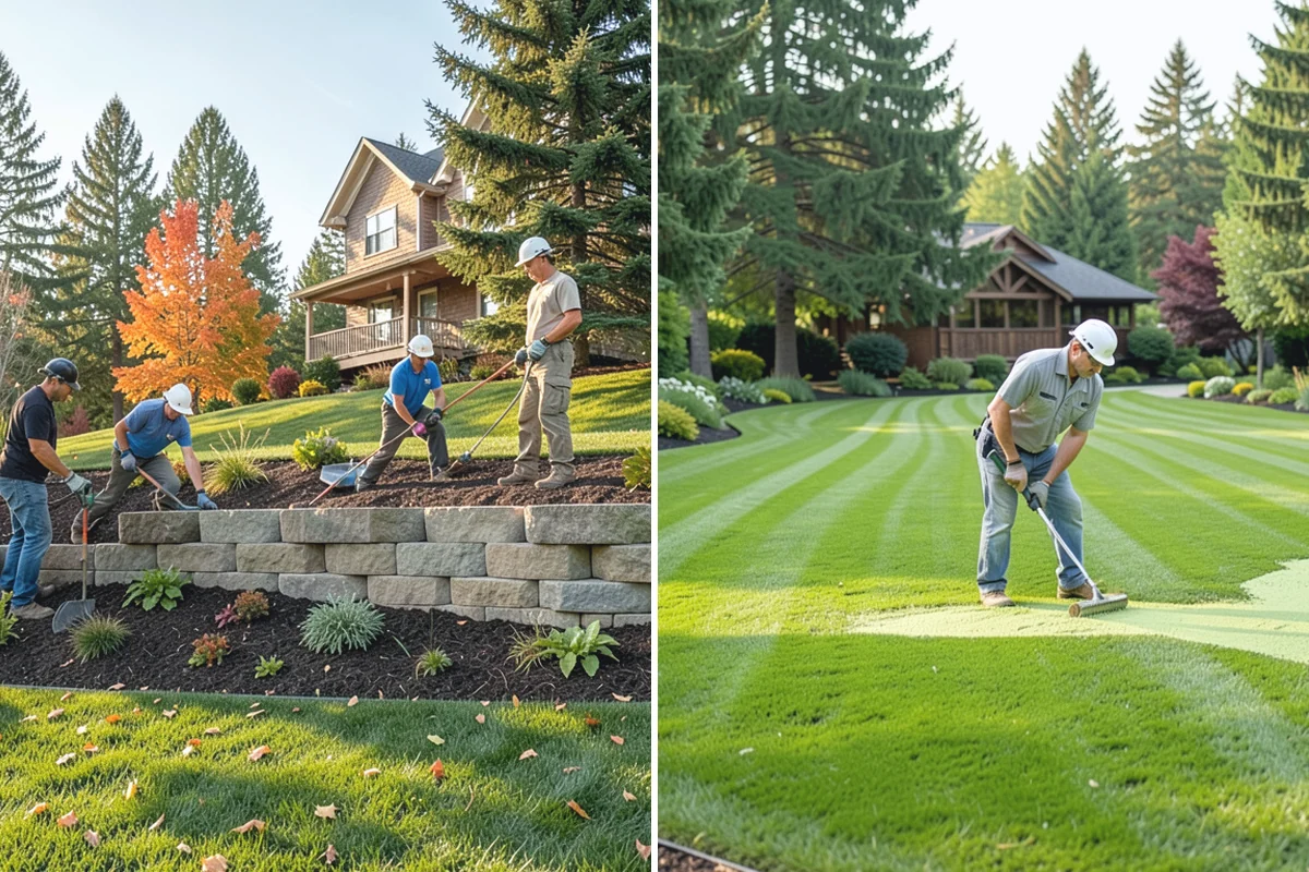 Landscape Edging Installation in Renton, King County, WA - Lay out the edge lines along beds