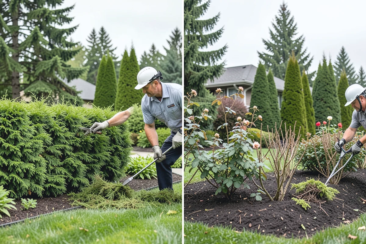Landscape Edging Installation in Roy, Pierce County, WA - Lay out the edge lines along beds
