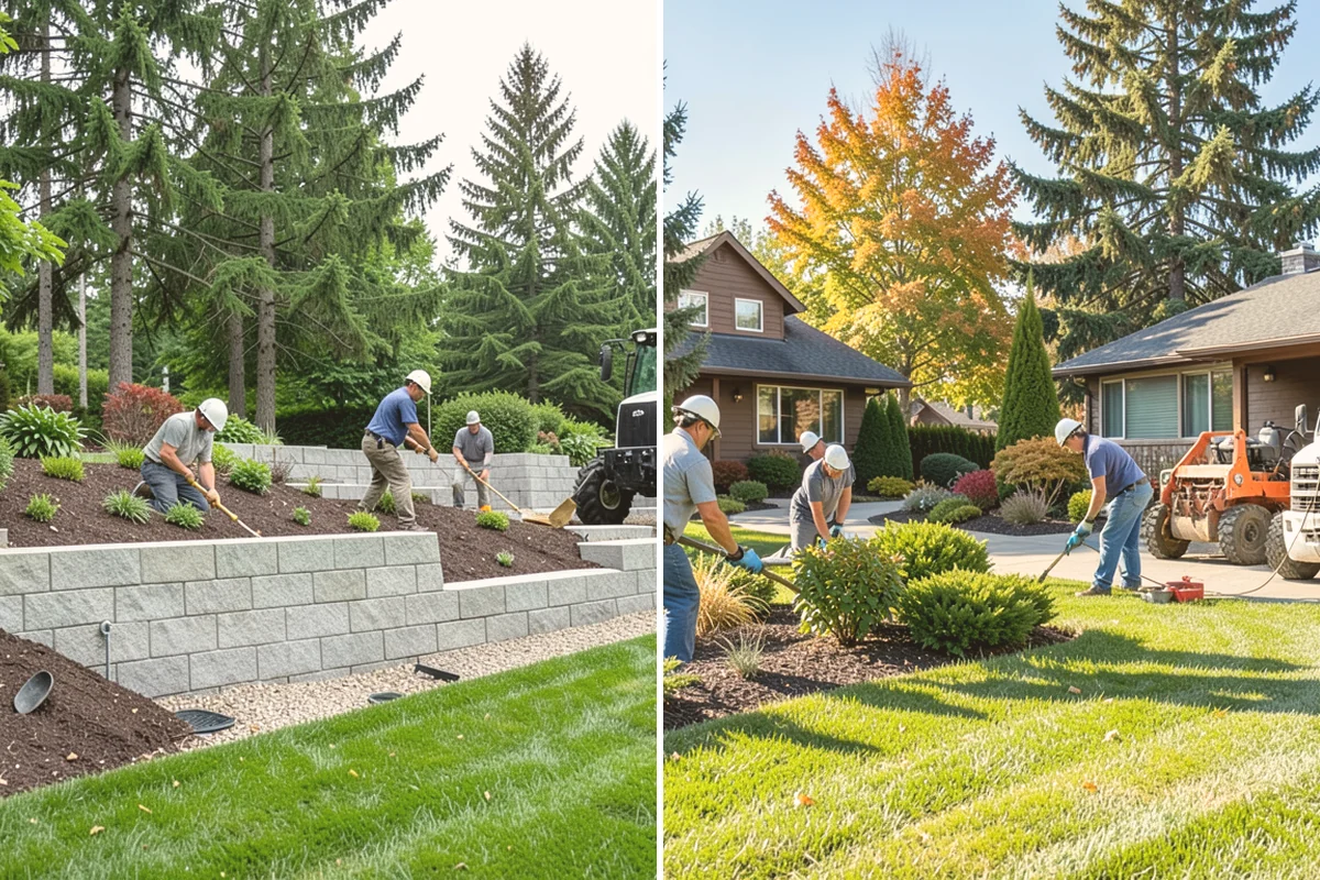 Landscape Edging Installation in Sammamish, King County, WA - Lay out the edge lines along beds