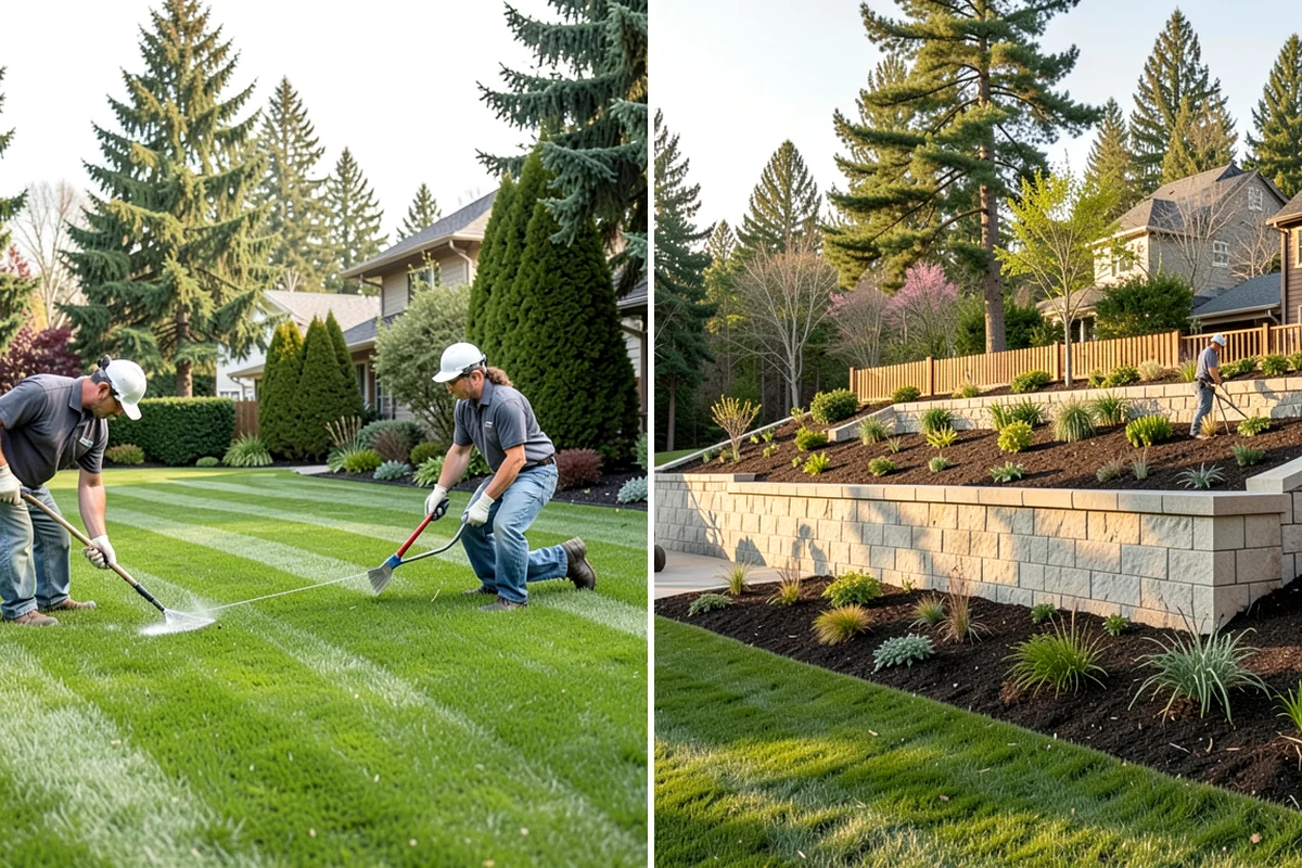 Landscape Edging Installation in SeaTac, King County, WA - Lay out the edge lines along beds