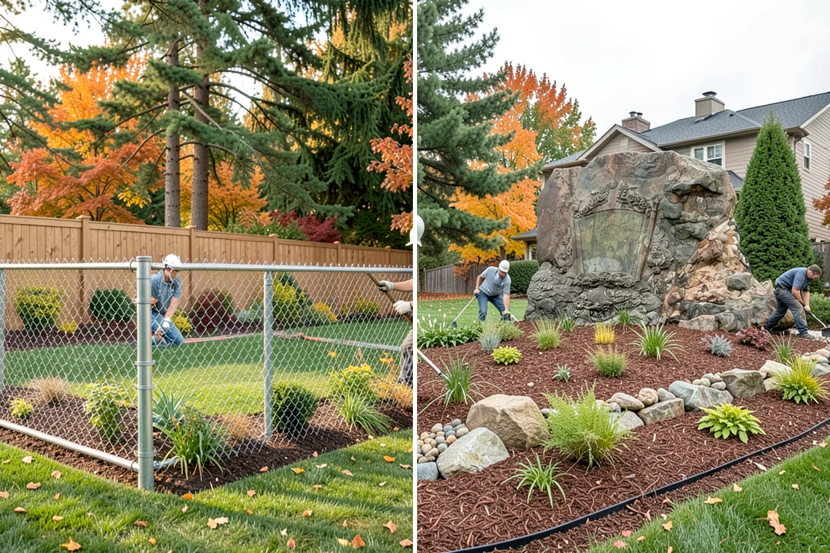Landscape Edging Installation in Shoreline, King County, WA - Lay out the edge lines along beds