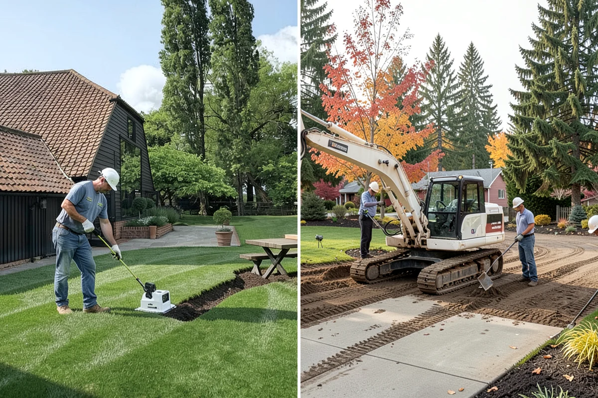 Landscape Edging Installation in Snoqualmie, King County, WA - Lay out the edge lines along beds