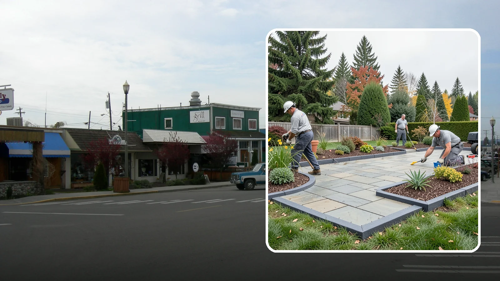 Landscape Edging Installation in Stanwood, Snohomish County, WA - Clean, durable edging installed to define beds, contain mulch and rock, and keep grass out.
