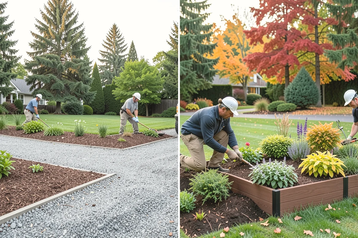 Landscape Edging Installation in Steilacoom, Pierce County, WA - Lay out the edge lines along beds