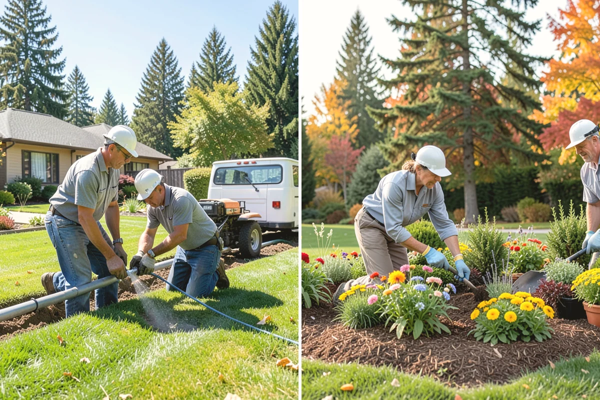 Landscape Edging Installation in University Place, Pierce County, WA - Lay out the edge lines along beds
