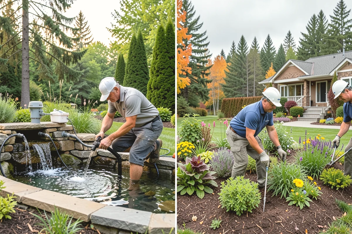 Landscape Edging Installation in Yarrow Point, King County, WA - Lay out the edge lines along beds