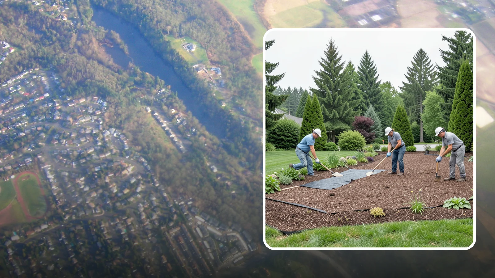 Landscape Fabric Installation in Algona, King County, WA - Professional-grade weed barrier fabric installed beneath mulch or rock for lasting weed control.