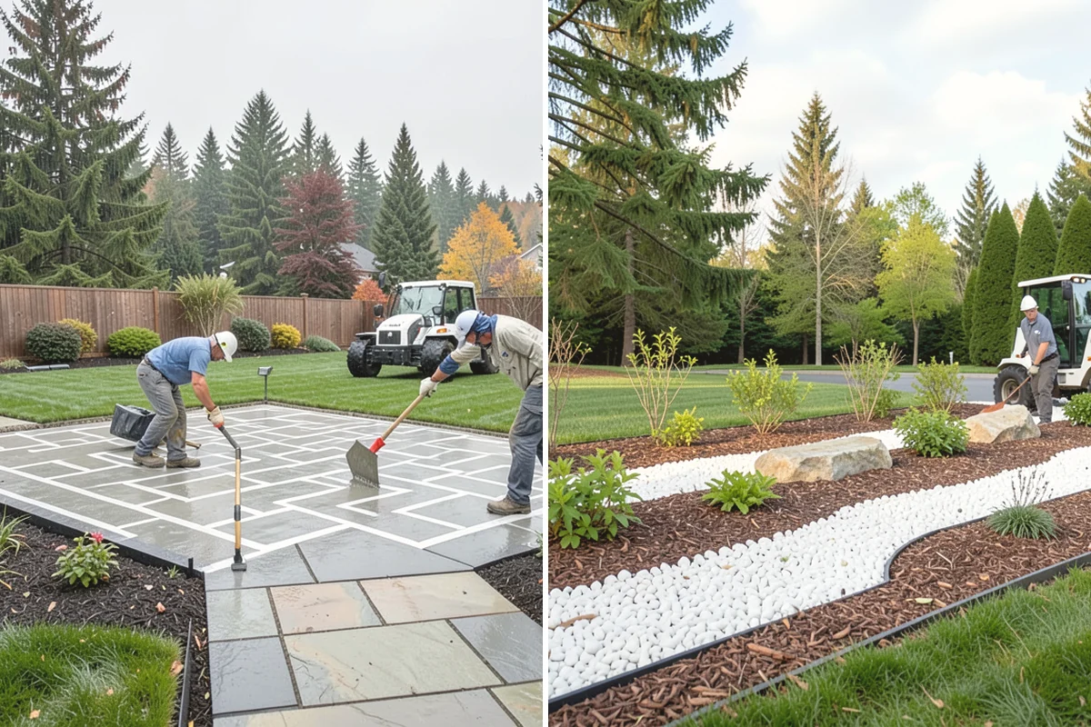 Landscape Fabric Installation in Anacortes, Skagit County, WA - Clear the bed and pull existing weeds to the root