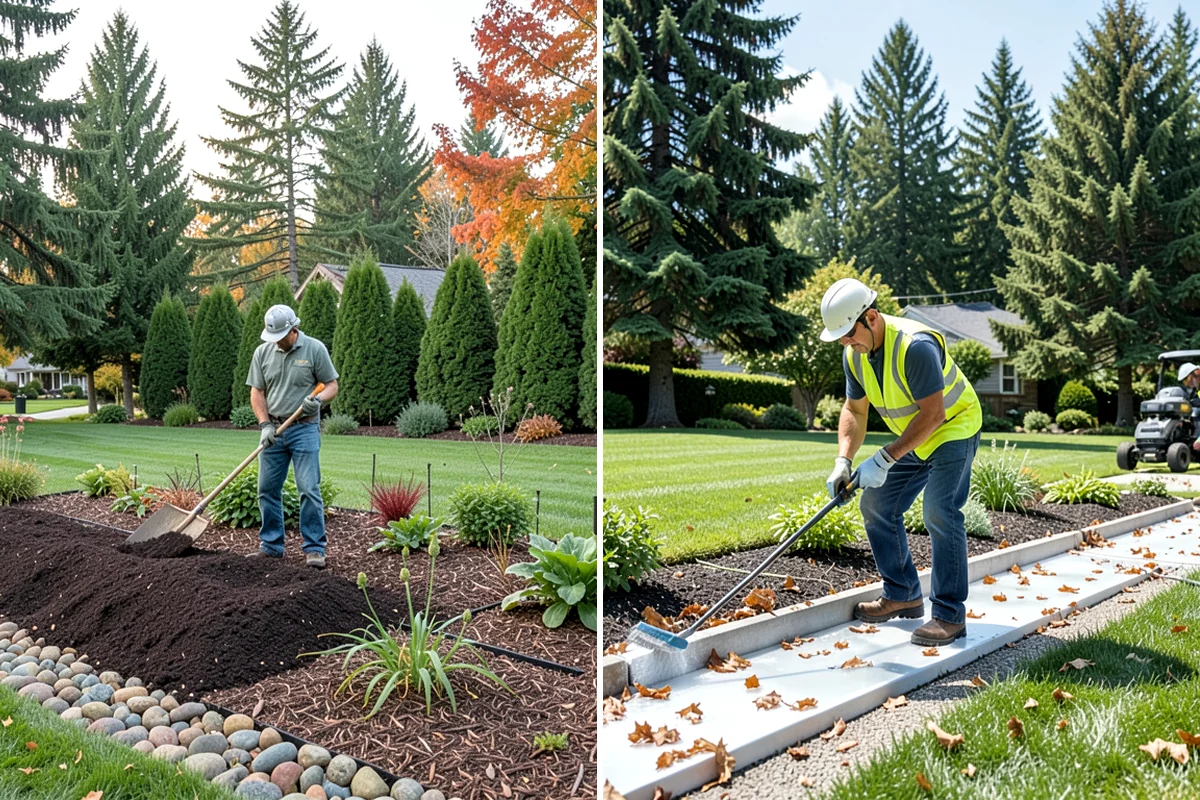 Landscape Fabric Installation in Arlington, Snohomish County, WA - Clear the bed and pull existing weeds to the root