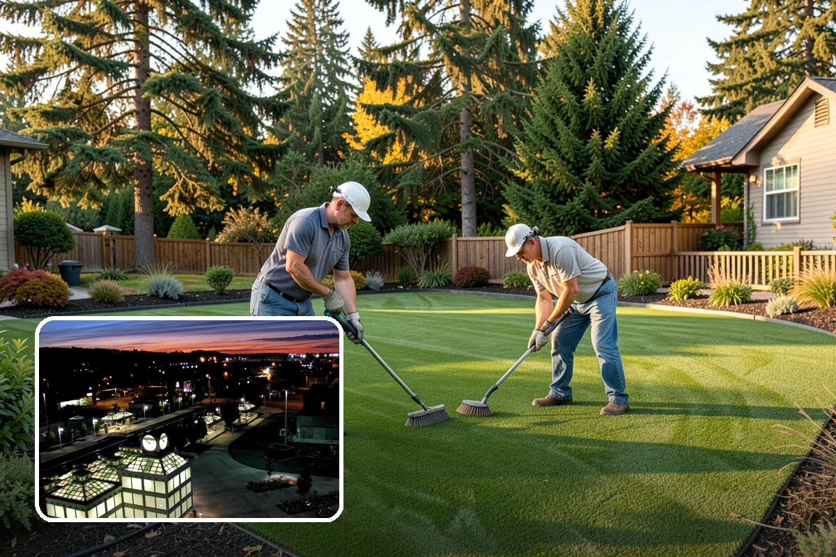 Landscape Fabric Installation in Auburn, King County, WA - Blocks aggressive PNW weeds while allowing water to drain through