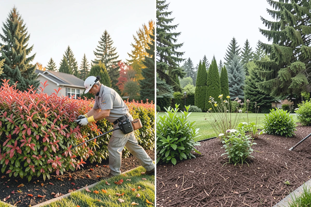 Landscape Fabric Installation in Auburn, King County, WA - Clear the bed and pull existing weeds to the root