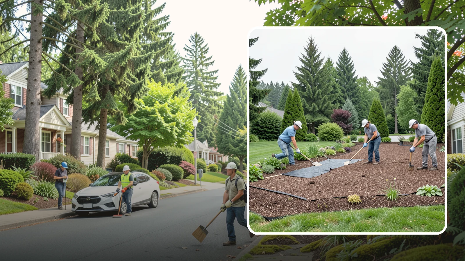 Landscape Fabric Installation in Beaux Arts Village, King County, WA - Professional-grade weed barrier fabric installed beneath mulch or rock for lasting weed control.