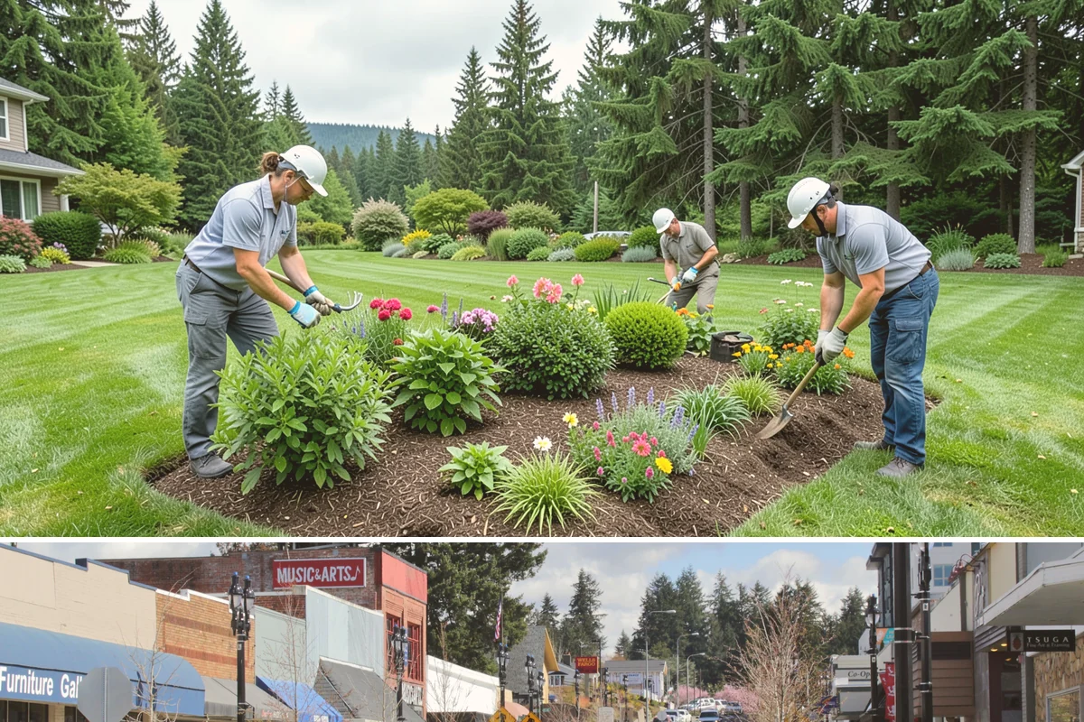 Landscape Fabric Installation in Bothell, King County, WA - Install any time the ground isn't frozen, though spring and early fall let you get ahead of the heaviest weed-germination windows.