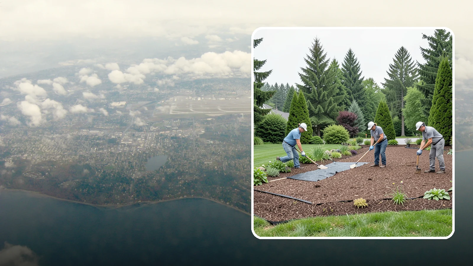 Landscape Fabric Installation in Burien, King County, WA - Professional-grade weed barrier fabric installed beneath mulch or rock for lasting weed control.