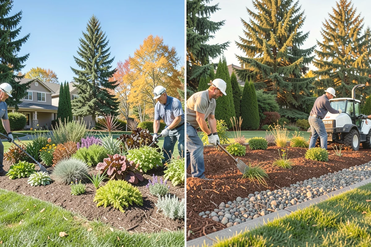 Landscape Fabric Installation in Burlington, Skagit County, WA - Clear the bed and pull existing weeds to the root