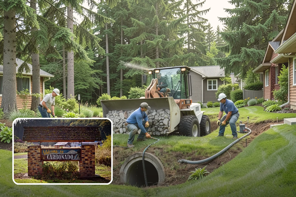 Landscape Fabric Installation in Carbonado, Pierce County, WA - Blocks aggressive PNW weeds while allowing water to drain through