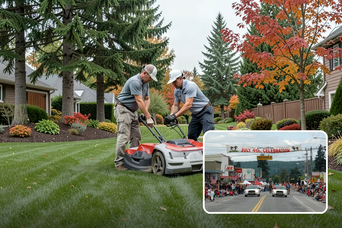 Landscape Fabric Installation in Carnation, King County, WA - Blocks aggressive PNW weeds while allowing water to drain through