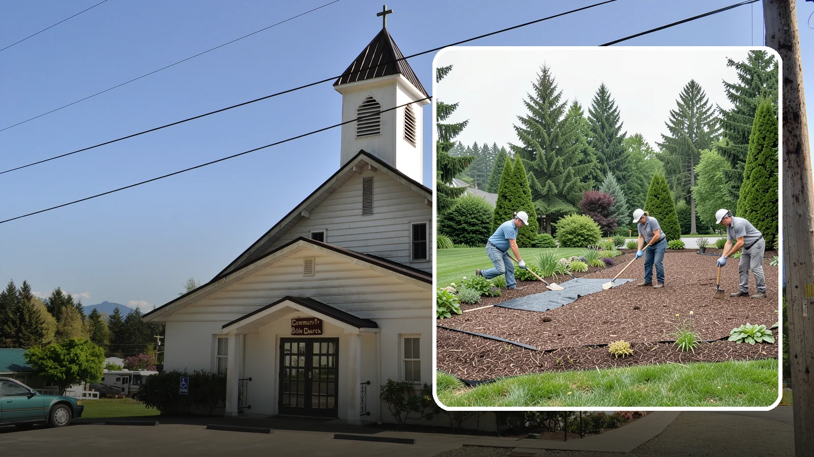 Landscape Fabric Installation in Concrete, Skagit County, WA - Professional-grade weed barrier fabric installed beneath mulch or rock for lasting weed control.