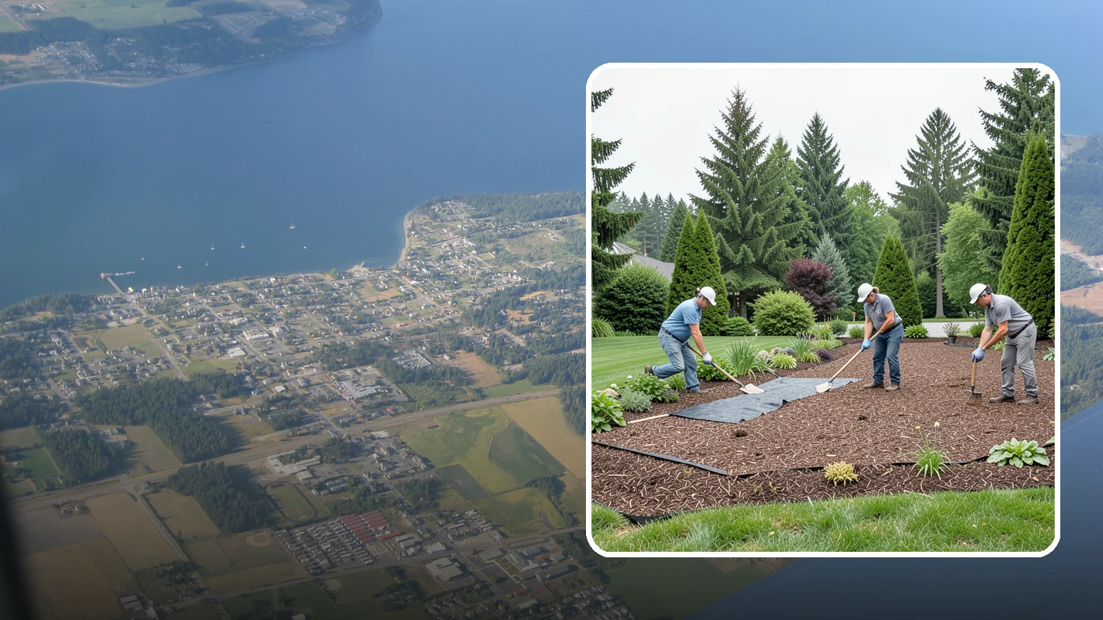 Landscape Fabric Installation in Coupeville, Island County, WA - Professional-grade weed barrier fabric installed beneath mulch or rock for lasting weed control.