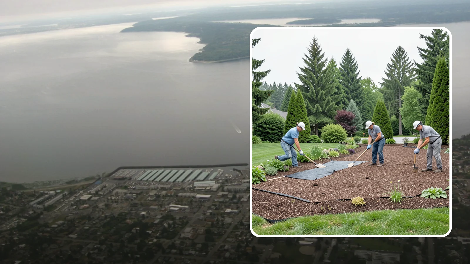 Landscape Fabric Installation in Des Moines, King County, WA - Professional-grade weed barrier fabric installed beneath mulch or rock for lasting weed control.