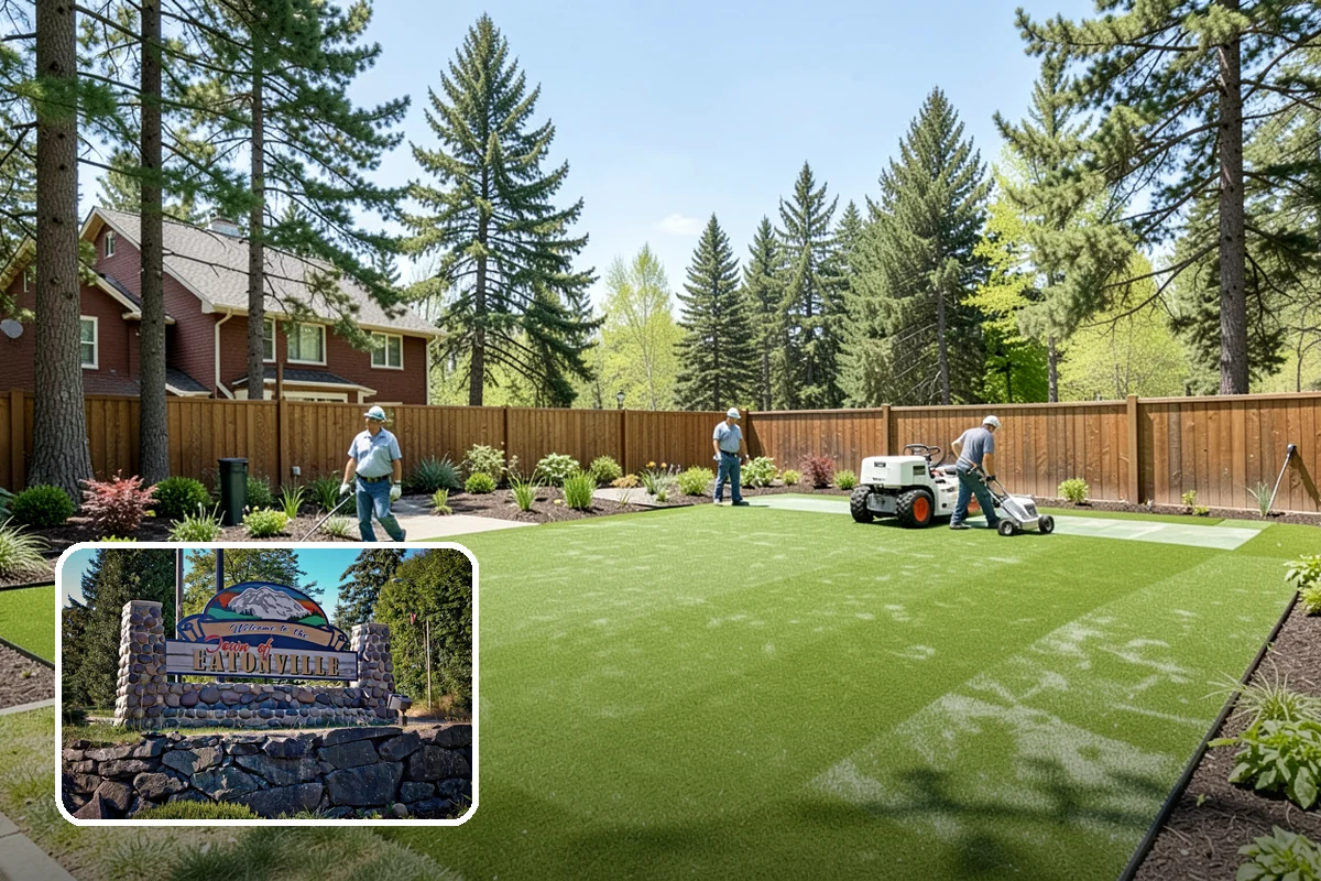 Landscape Fabric Installation in Eatonville, Pierce County, WA - Blocks aggressive PNW weeds while allowing water to drain through