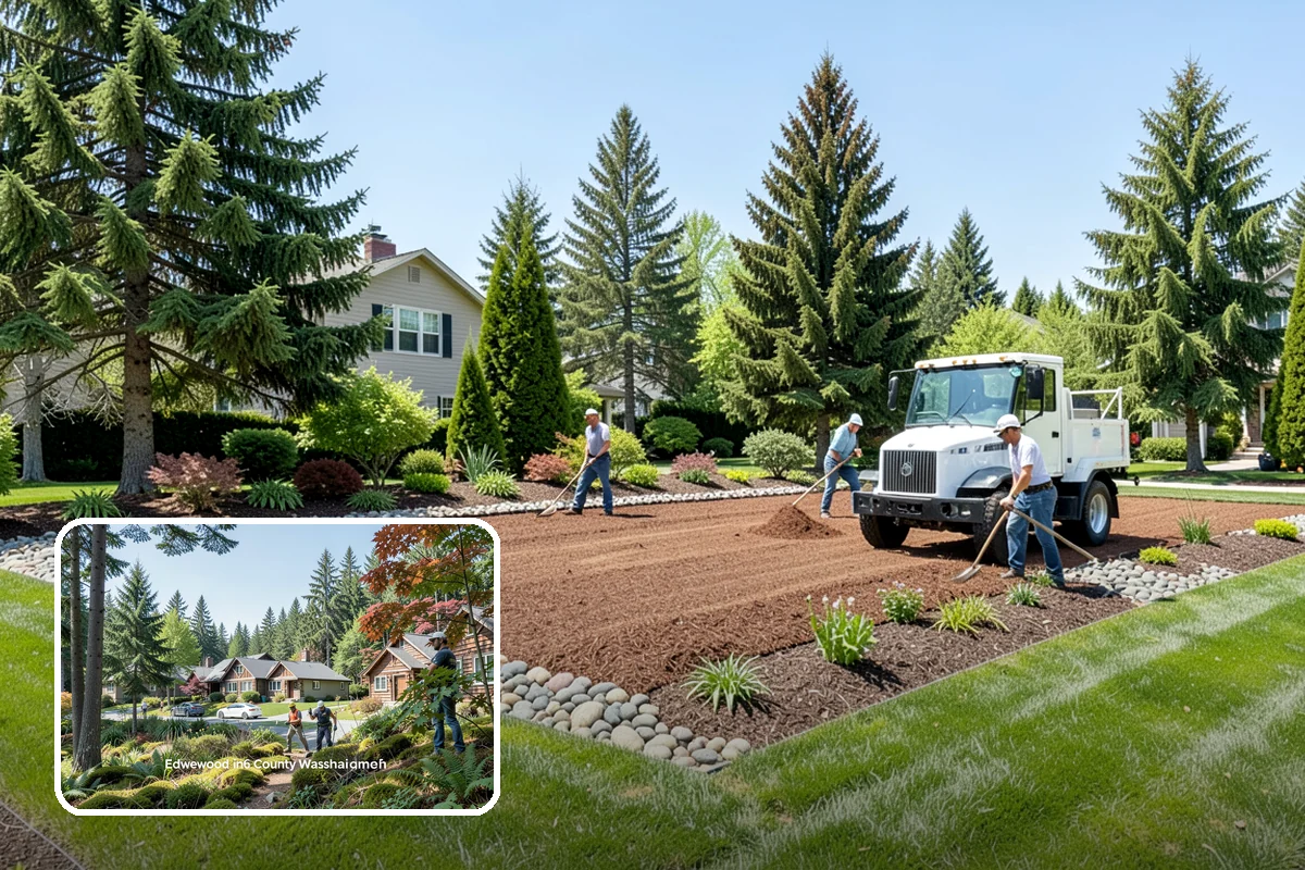 Landscape Fabric Installation in Edgewood, Pierce County, WA - Blocks aggressive PNW weeds while allowing water to drain through