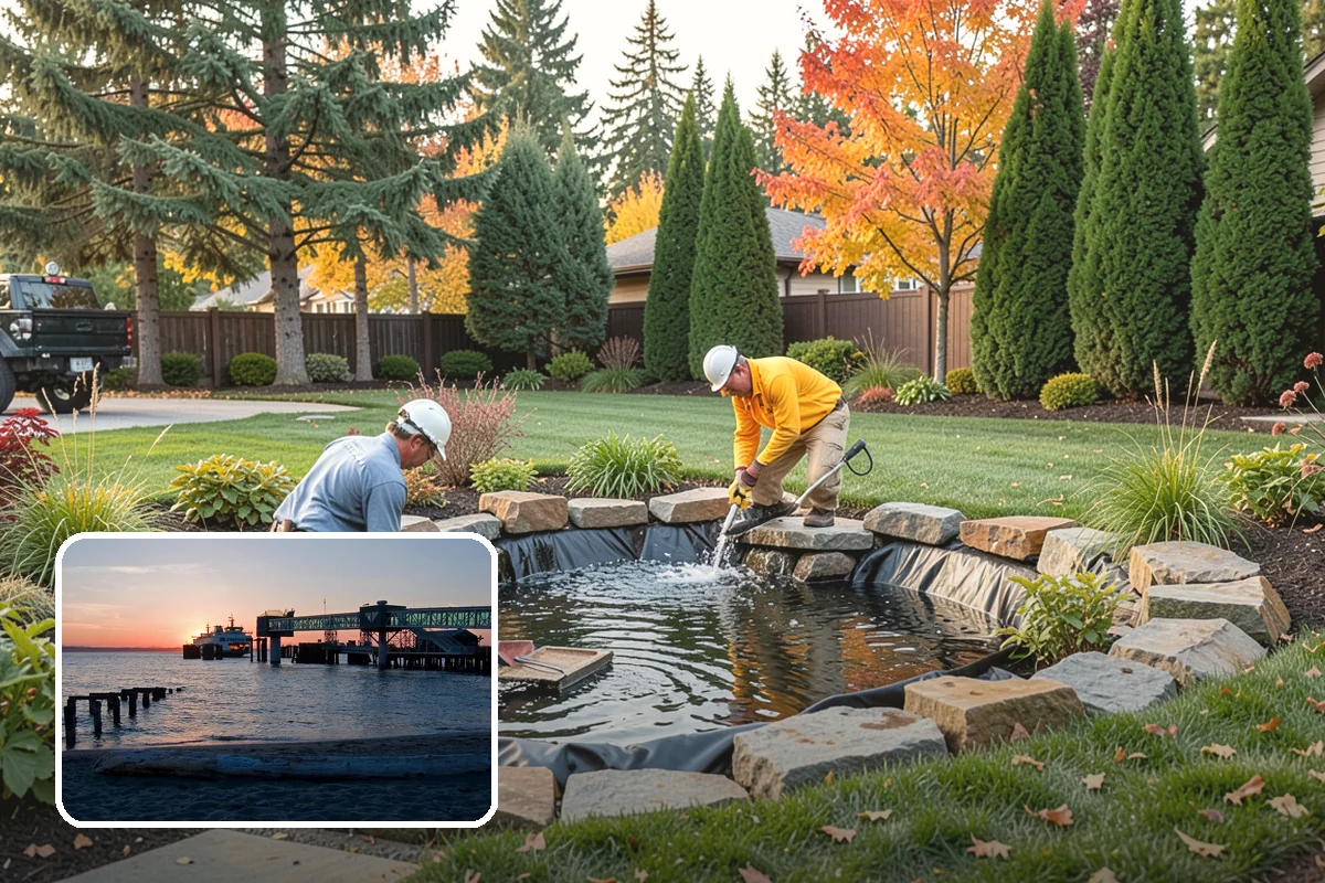 Landscape Fabric Installation in Edmonds, Snohomish County, WA - Blocks aggressive PNW weeds while allowing water to drain through