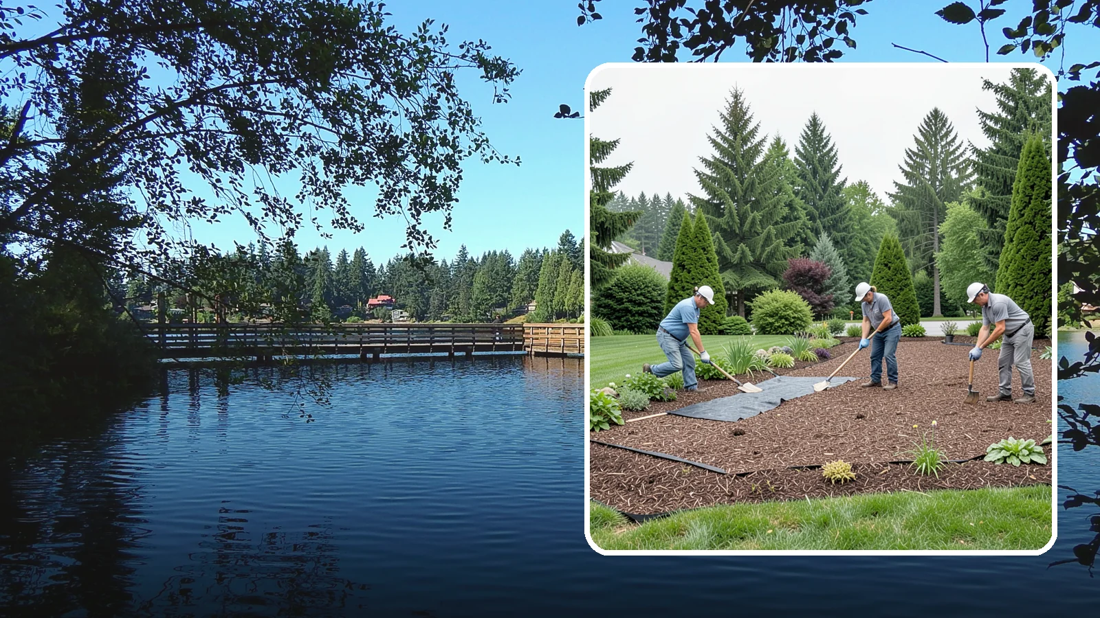 Landscape Fabric Installation in Federal Way, King County, WA - Professional-grade weed barrier fabric installed beneath mulch or rock for lasting weed control.