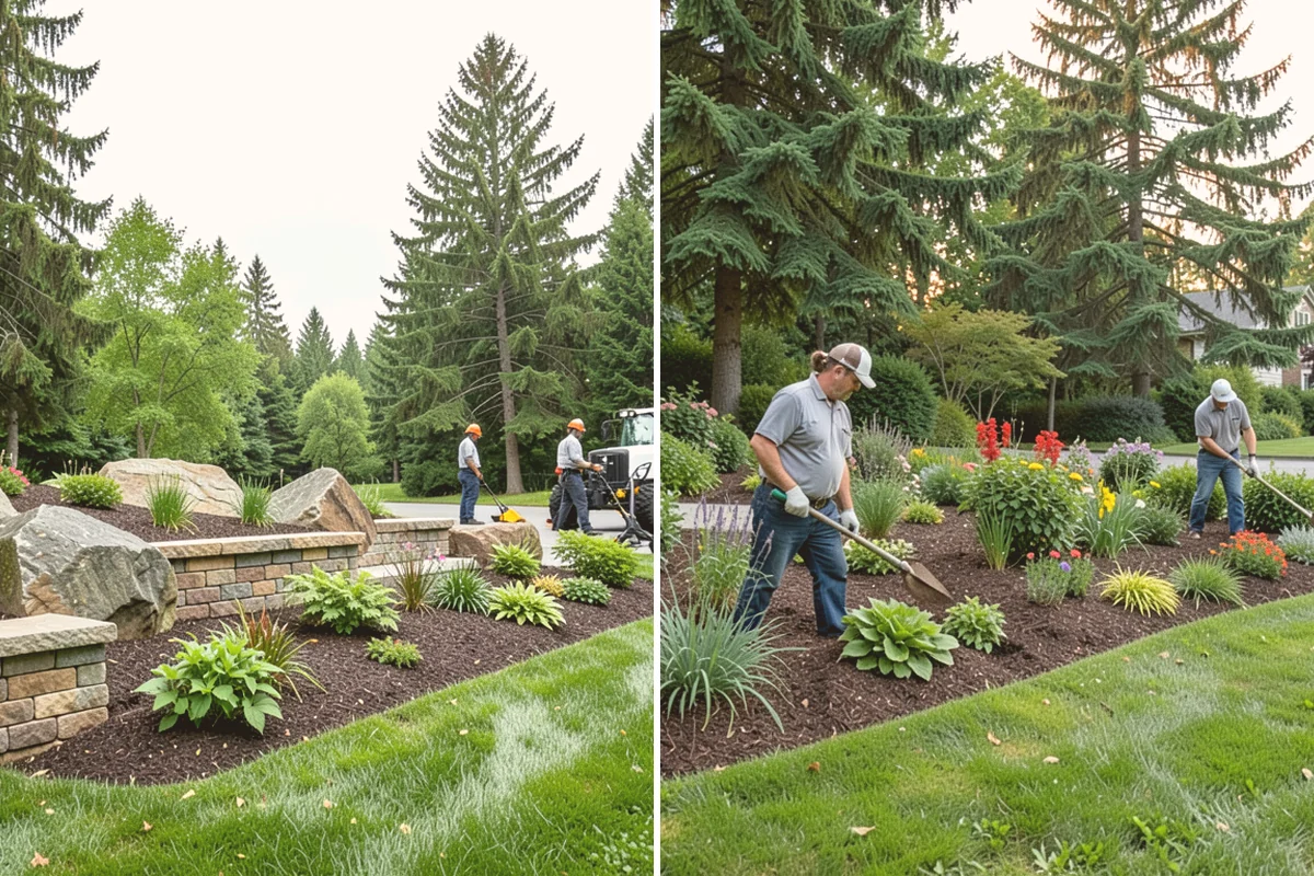 Landscape Fabric Installation in Fife, Pierce County, WA - Clear the bed and pull existing weeds to the root