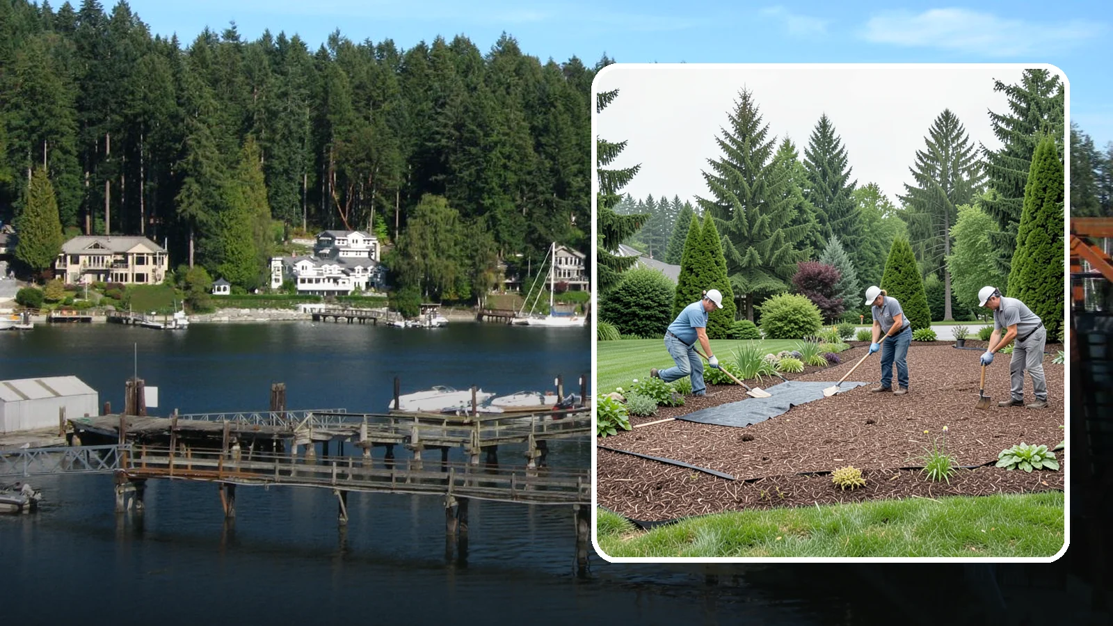 Landscape Fabric Installation in Gig Harbor, Pierce County, WA - Professional-grade weed barrier fabric installed beneath mulch or rock for lasting weed control.