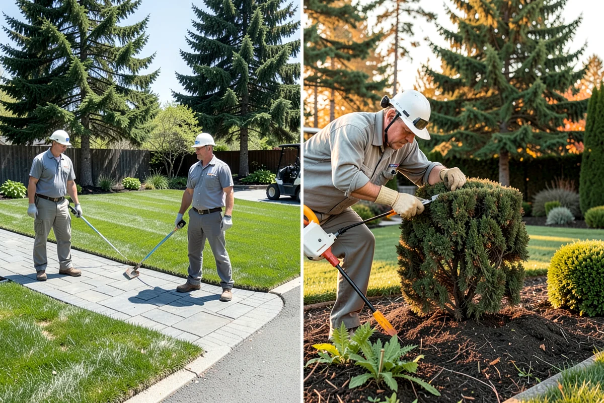 Landscape Fabric Installation in Gig Harbor, Pierce County, WA - Clear the bed and pull existing weeds to the root
