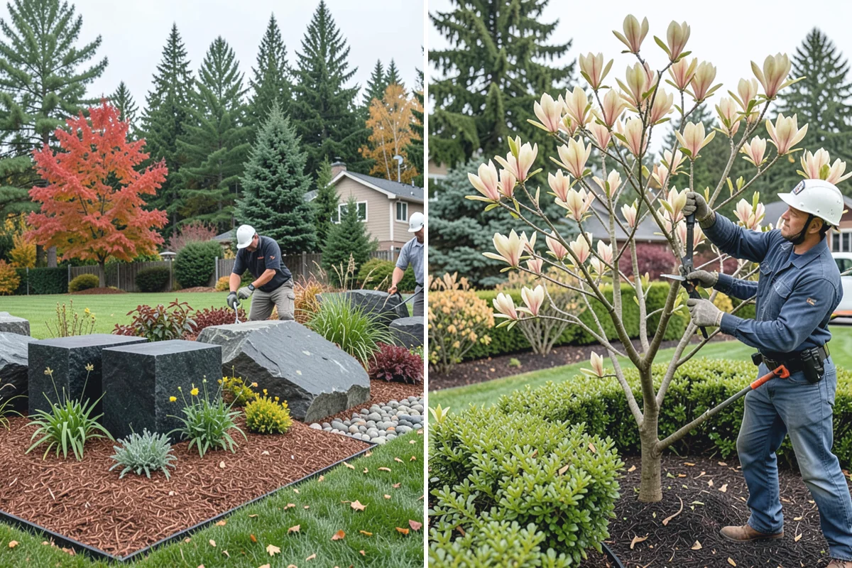 Landscape Fabric Installation in Gold Bar, Snohomish County, WA - Clear the bed and pull existing weeds to the root
