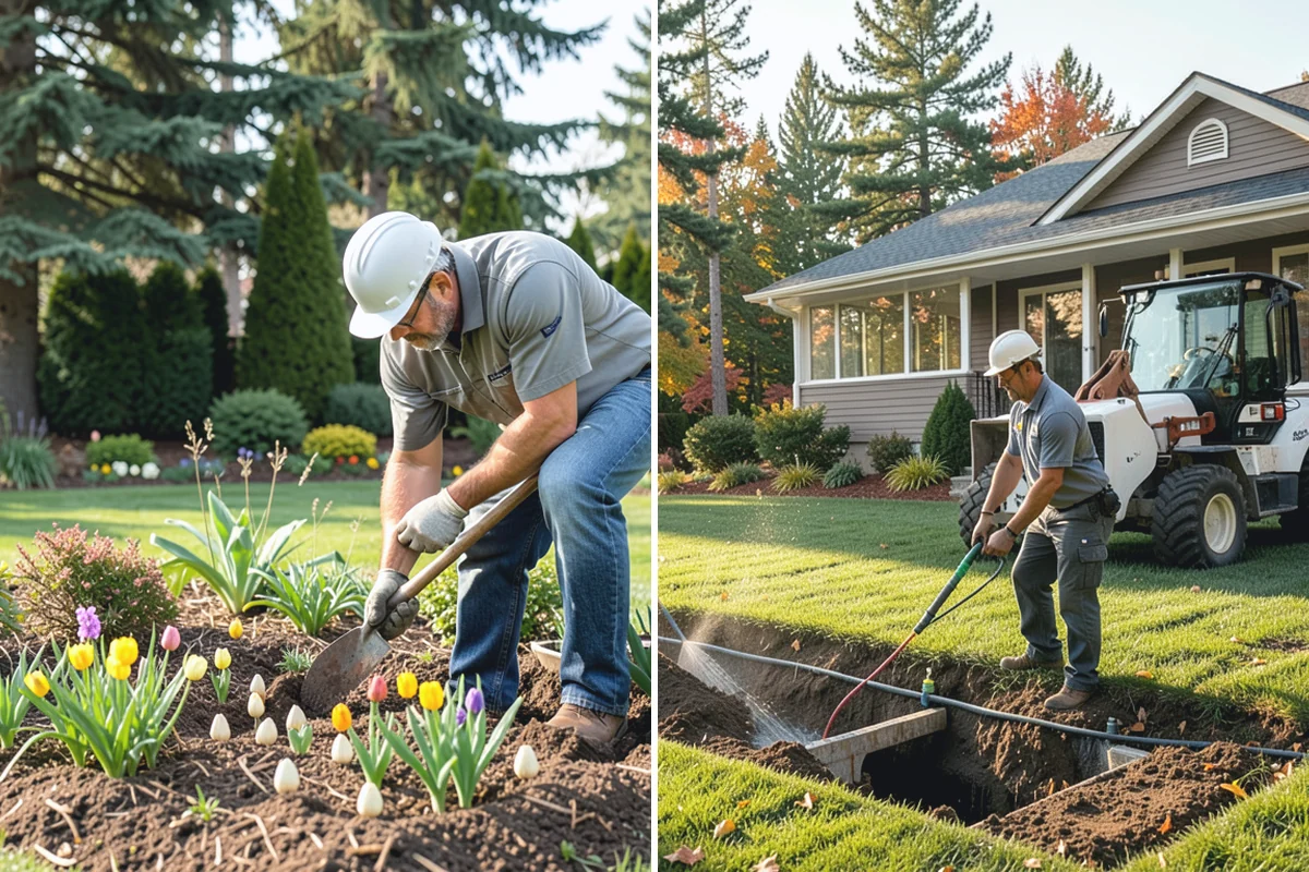 Landscape Fabric Installation in Granite Falls, Snohomish County, WA - Clear the bed and pull existing weeds to the root