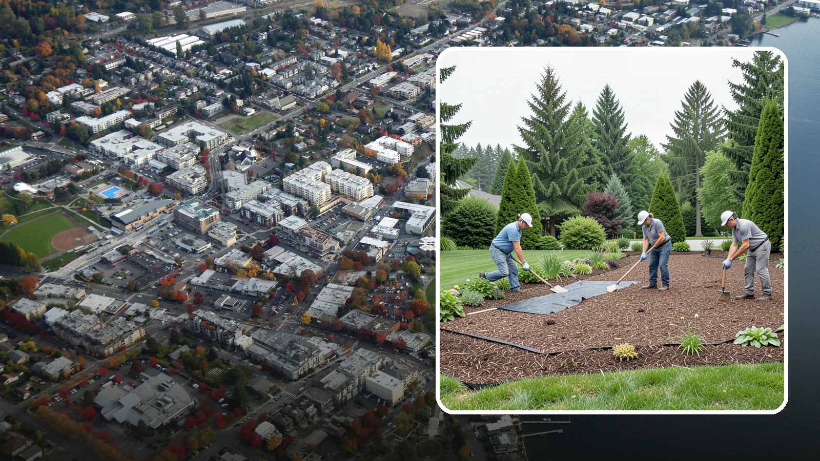 Landscape Fabric Installation in Kirkland, King County, WA - Professional-grade weed barrier fabric installed beneath mulch or rock for lasting weed control.