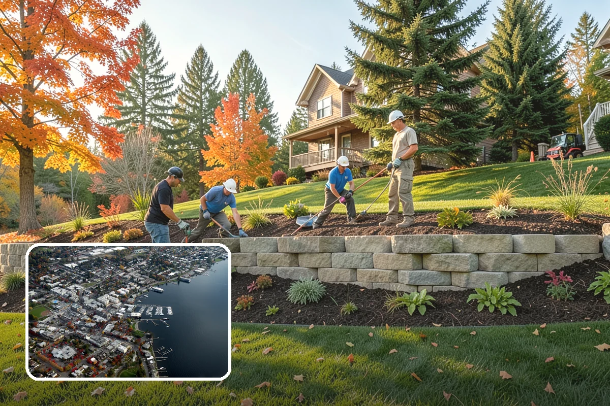 Landscape Fabric Installation in Kirkland, King County, WA - Blocks aggressive PNW weeds while allowing water to drain through