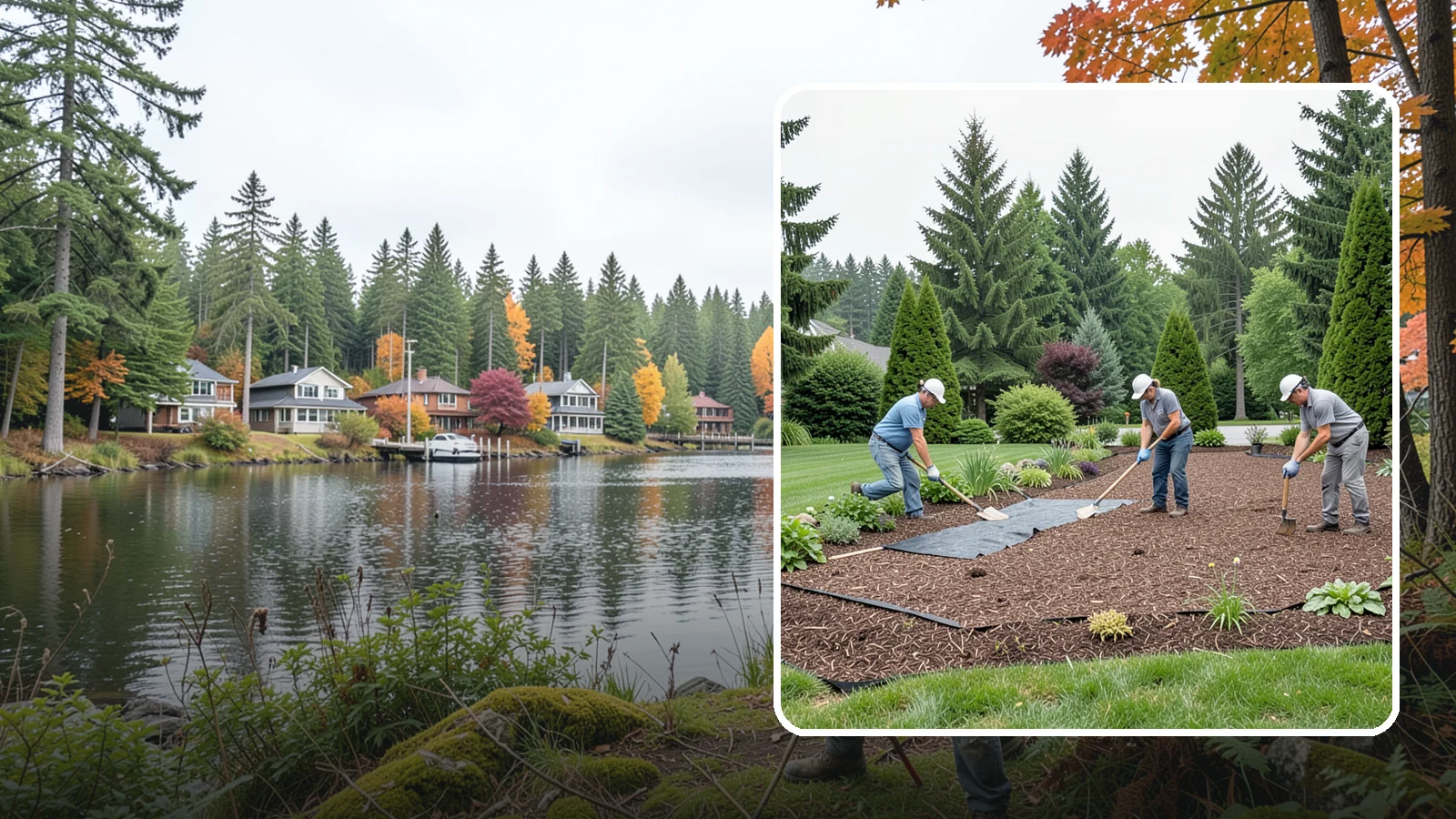Landscape Fabric Installation in La Conner, Skagit County, WA - Professional-grade weed barrier fabric installed beneath mulch or rock for lasting weed control.